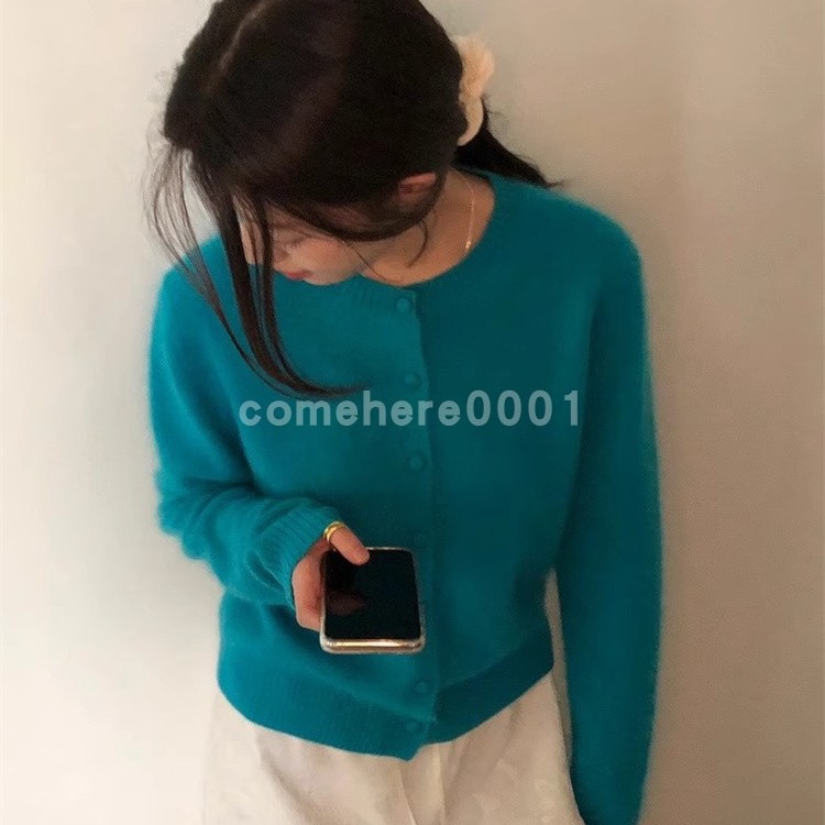 现货速发韩国东大门代购Erume2025秋季新款休闲单排扣针织开衫 - 图0