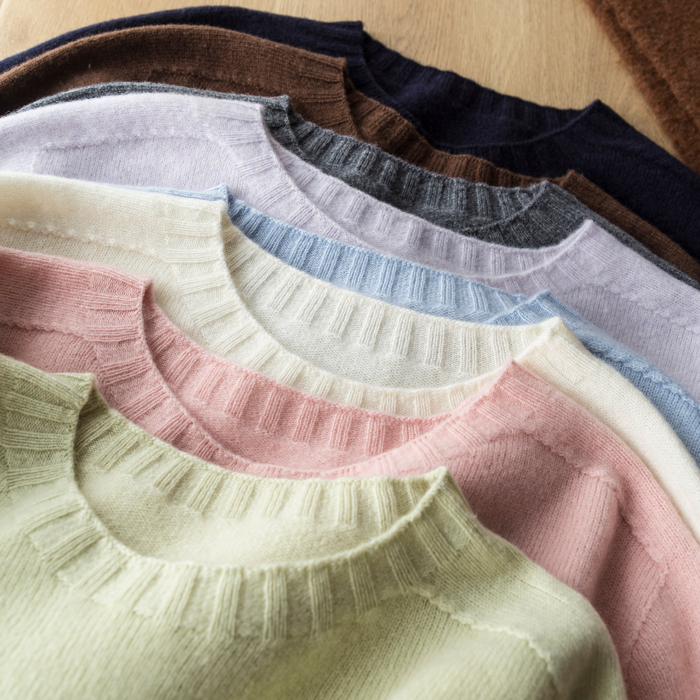 超值！多件囤！轻云软柔羊绒羊毛百搭圆领无缝一体打底针织衫毛衣 - 图0