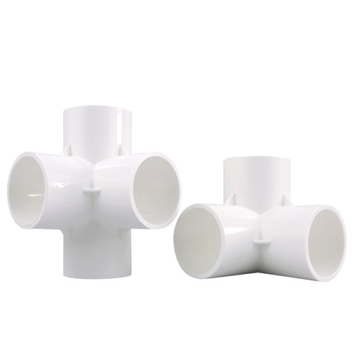 PVC给水管件直角接弯头立体三通四通五通直通阀门堵帽塑料配件 - 图3