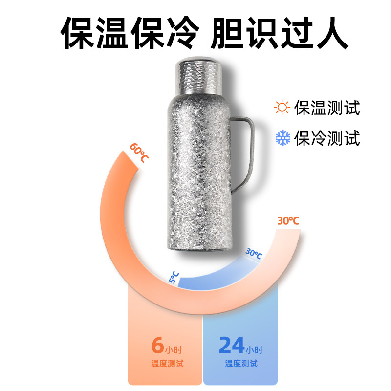 bigcar纯钛焖茶壶2025新款家用大容量保温壶办公热水壶显温暖壶1L,淘宝优惠券,粉丝福利购,淘宝优惠卷