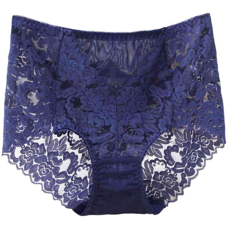4条装高腰内裤女性感蕾丝面料提臀收腹大码胖MM纯棉裆无痕三角裤,淘宝优惠券,粉丝福利购,淘宝优惠卷