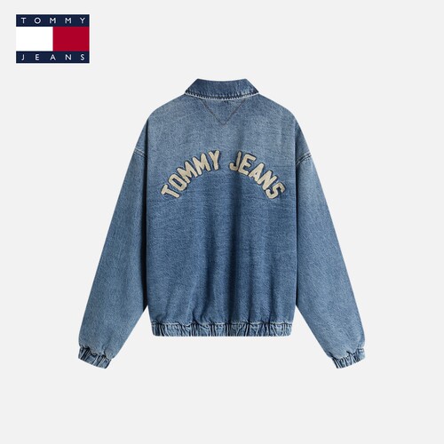 Tommy26秋冬新款男装莱赛尔混纺复古做旧翻领宽松牛仔夹克外套 - 图0