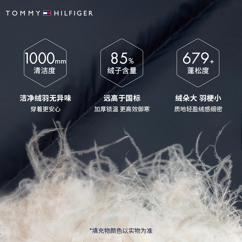 【御寒鹅绒】Tommy 男装保暖加厚合身连帽面包羽绒服夹克33414 - 图3