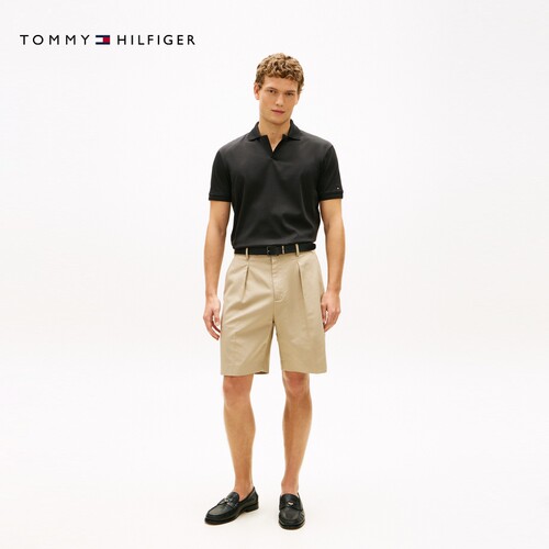 Tommy26春夏新款男装柔顺丝光棉商务休闲纯色海鸥领短袖T恤POLO衫 - 图1
