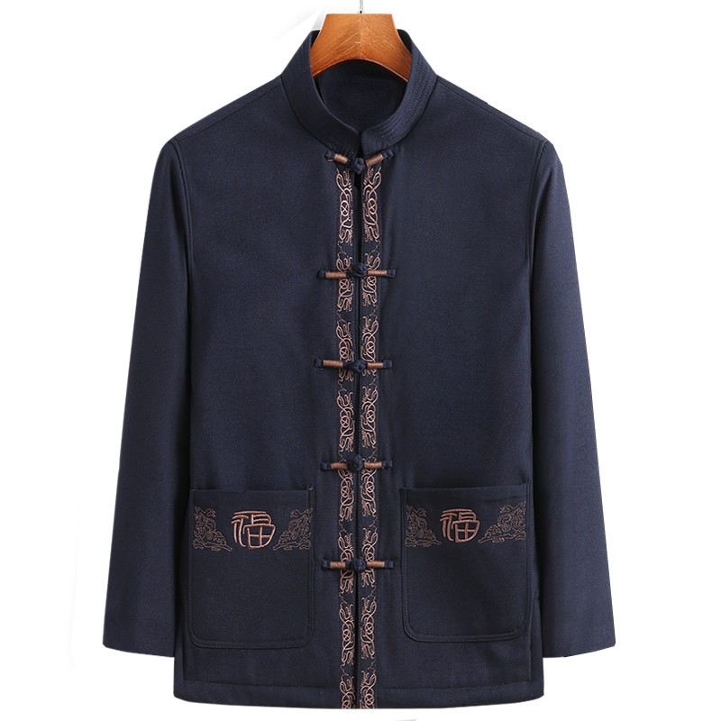 爸爸装秋冬装外套中老年人男棉衣服加绒加厚套装爷爷棉袄过寿唐装,淘宝优惠券,粉丝福利购,淘宝优惠卷