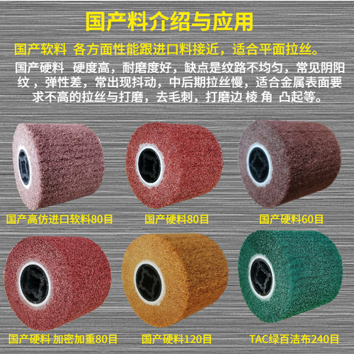 拉丝轮不锈钢专用铜铝拉丝尼龙抛光轮胜铠百洁布纤维轮拉丝机轮 - 图2