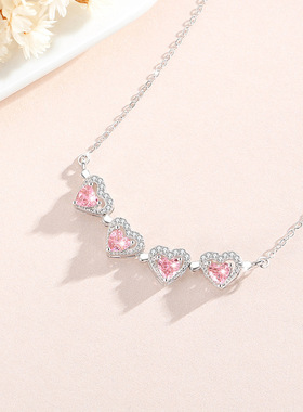 幸运四叶草纯银925项链女时尚