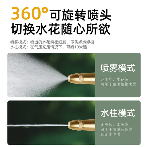 沃施worth园艺加压喷壶浇花家用气压喷水壶打扫清洁喷雾壶洒水壶 - 图2