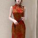 ແບບແຫ່ງຊາດ Summer ແບບຈີນໃຫມ່ Cheongsam ຄົນງານຮົງກົງ Rouge ກິ່ນຫອມ Floral