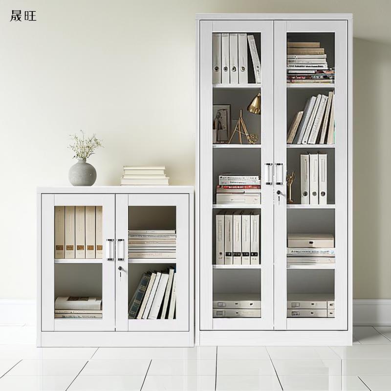 钢制办公室铁皮办公文件柜矮柜公司资料带锁柜档案储物落地柜柜子 - 图2