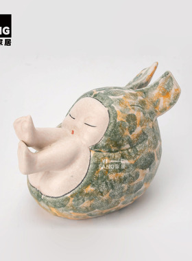 一匚正品日系治愈手作陶偶摆件