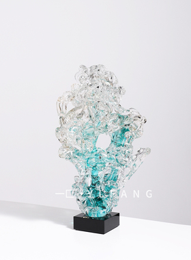 摆件样板间装饰品一匚琉璃简约