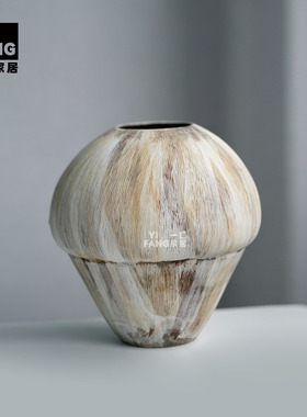 一匚新中式侘寂手作花器摆件