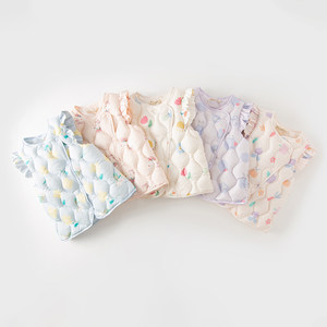 戴维贝拉女童羽绒马甲背心冬装保暖童装儿童洋气马甲宝宝时尚马夹