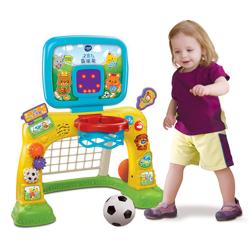 Vtech Vtech Two In One Basketball Stand Children S Football Goal Frame Baby Indoor Sports Disassembly And Assembly Educational Toys