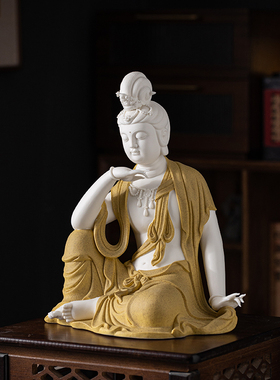 新中式陶瓷观音菩萨佛像摆件