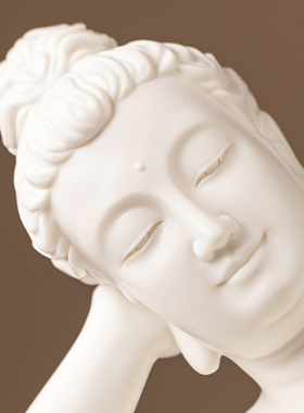 新中式陶瓷卧佛佛祖禅意摆件