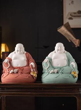 陶瓷弥勒佛像摆件大肚笑佛