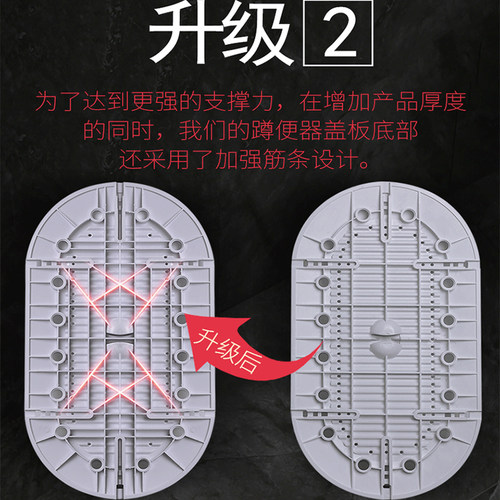 吉斯特蹲便器盖板厕所蹲坑盖板蹲厕防臭器加厚卫生间蹲便池蹲便盖 - 图1