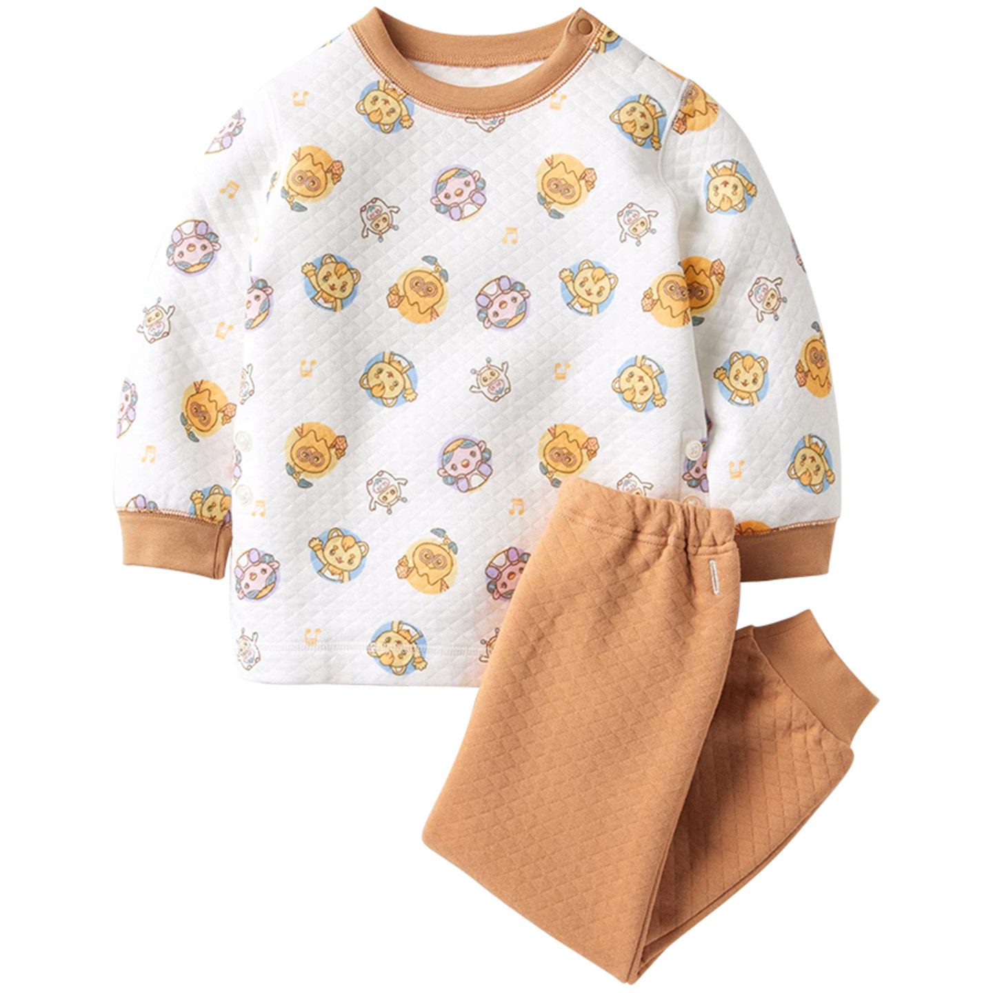 儿童家居服秋季新款男童纯棉保暖套装女童柔软空气棉长袖睡衣睡裤,淘宝优惠券,粉丝福利购,淘宝优惠卷