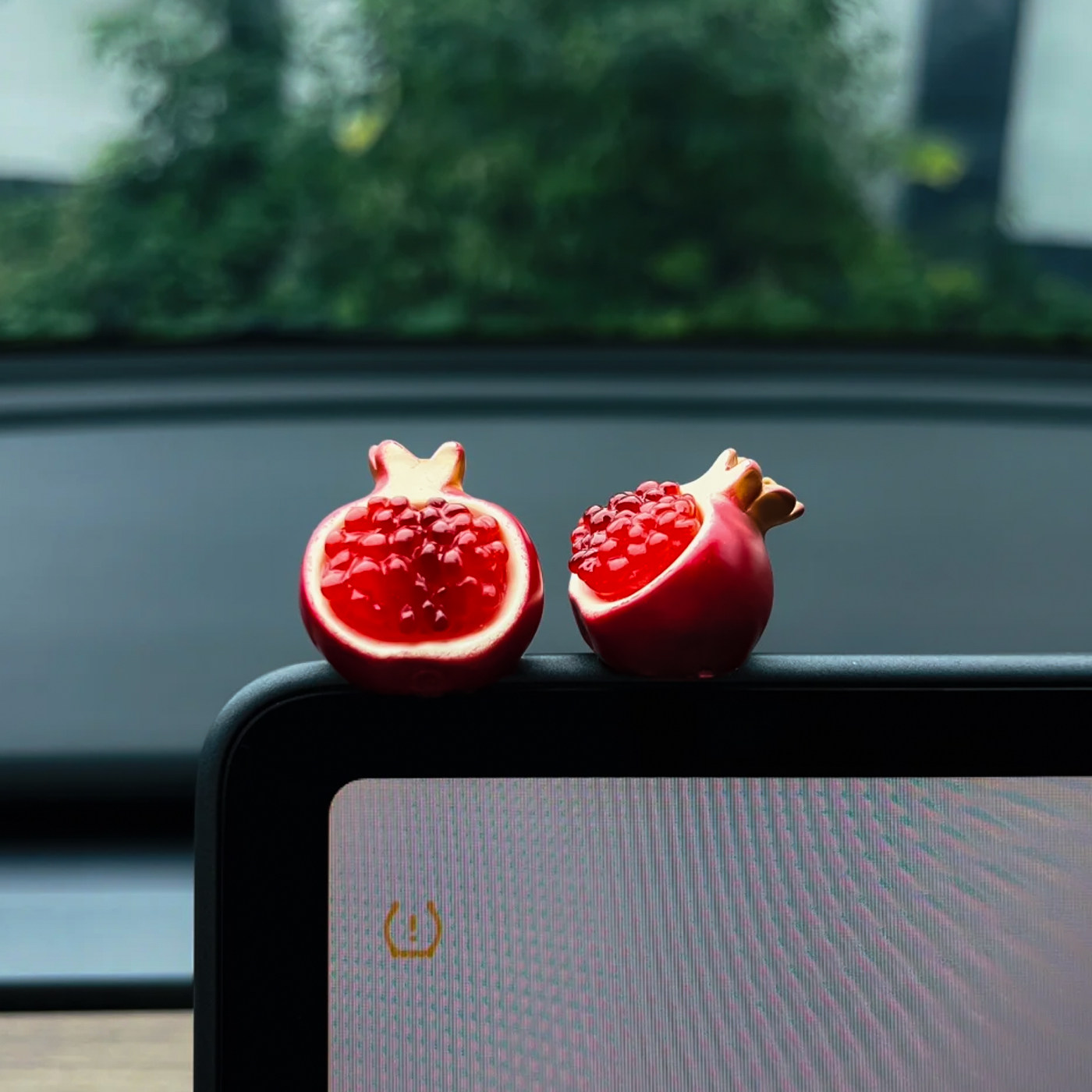 时来运转小石榴汽车摆件治愈系石榴摆饰车用中控台显示屏幕装饰品,淘宝优惠券,粉丝福利购,淘宝优惠卷