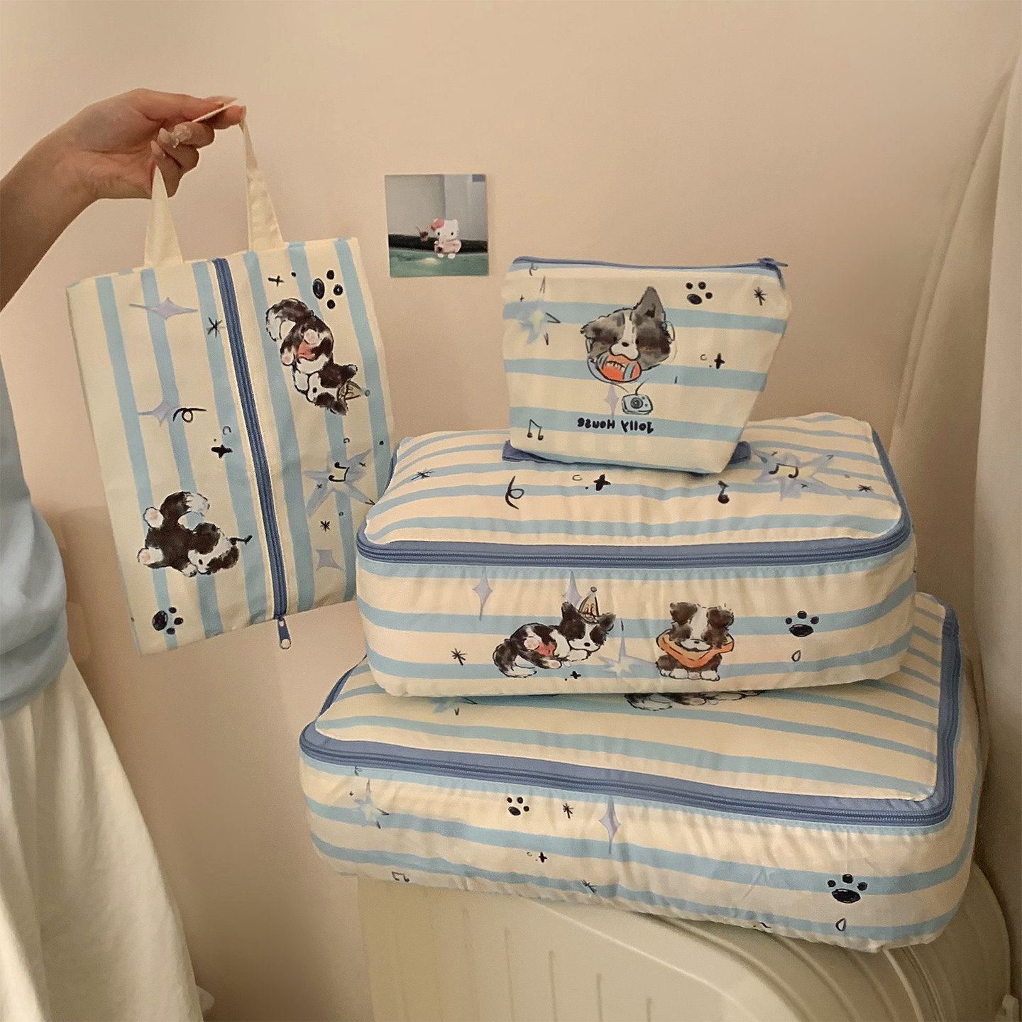 旅行衣物收纳袋行李箱整理包可爱卡通防水衣服内衣内裤鞋子分装袋,淘宝优惠券,粉丝福利购,淘宝优惠卷