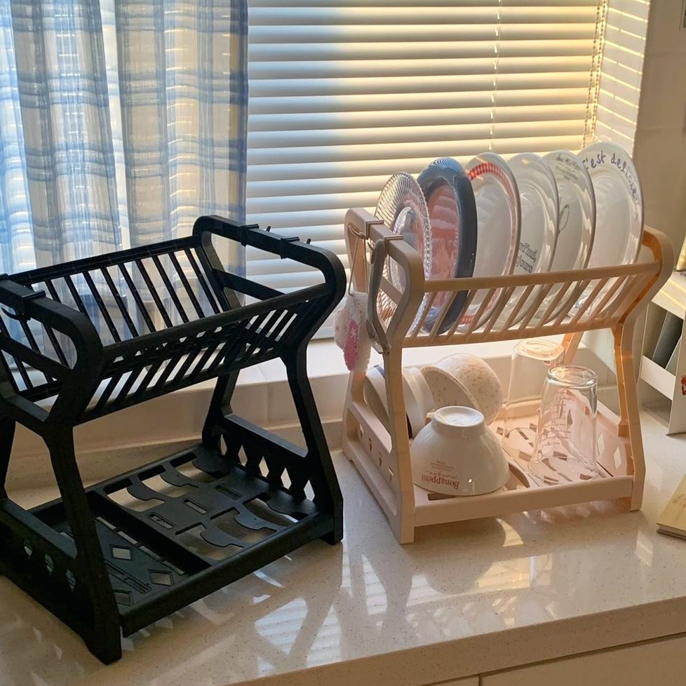 多功能厨房置物架台面双层碗筷碗碟收纳架家用水槽沥水碗架置物架,淘宝优惠券,粉丝福利购,淘宝优惠卷