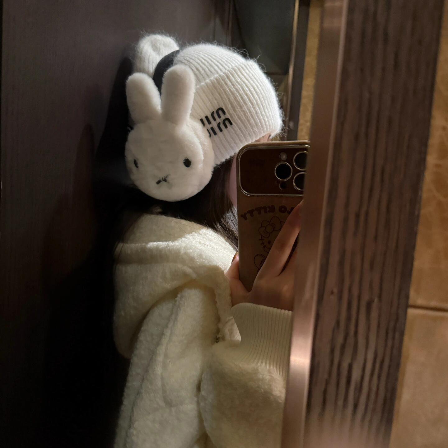 zhao露思同款~自制米菲毛绒耳罩冬季护耳防冻耳套可爱保暖耳包女