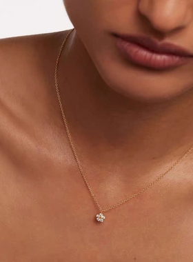 2023新款PD小雏菊项链女纯银925纯银镀18k金锁骨链优雅高级感ins