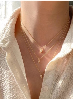 西班牙pdpaola爱心形锁头项链女款叠戴吊坠925纯银520礼物送女友