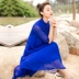 Văn học retro cải tiến Hanfu sườn xám đầm 2019 hè mới quốc gia Trung Quốc đĩa gió khóa phụ nữ phù hợp với trà Zen - váy đầm váy đầm