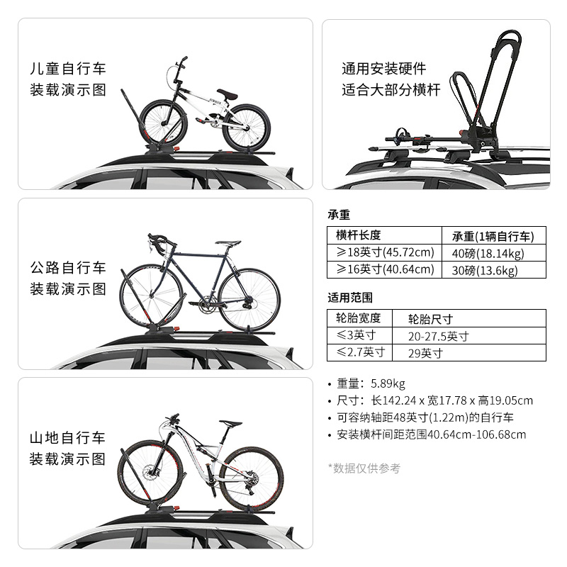 YAKIMA车顶自行车架前轮固定行李架汽车载山地公路单车架比赛推荐 - 图2