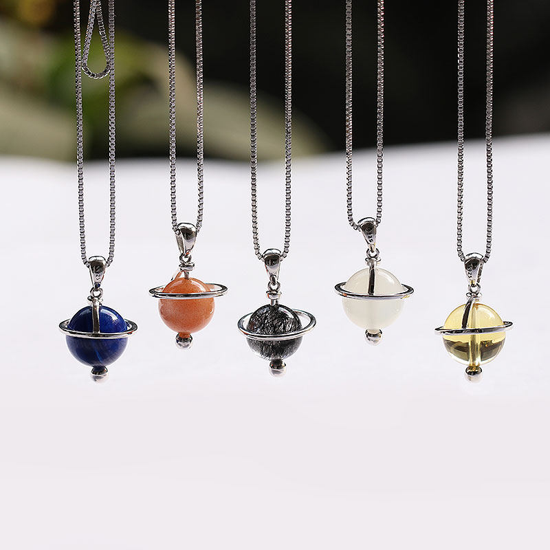 婉语十二星座守护石项链行星月光石招财招桃花星座定制女项链刻字 婉语水晶纯银饰品 淘优券