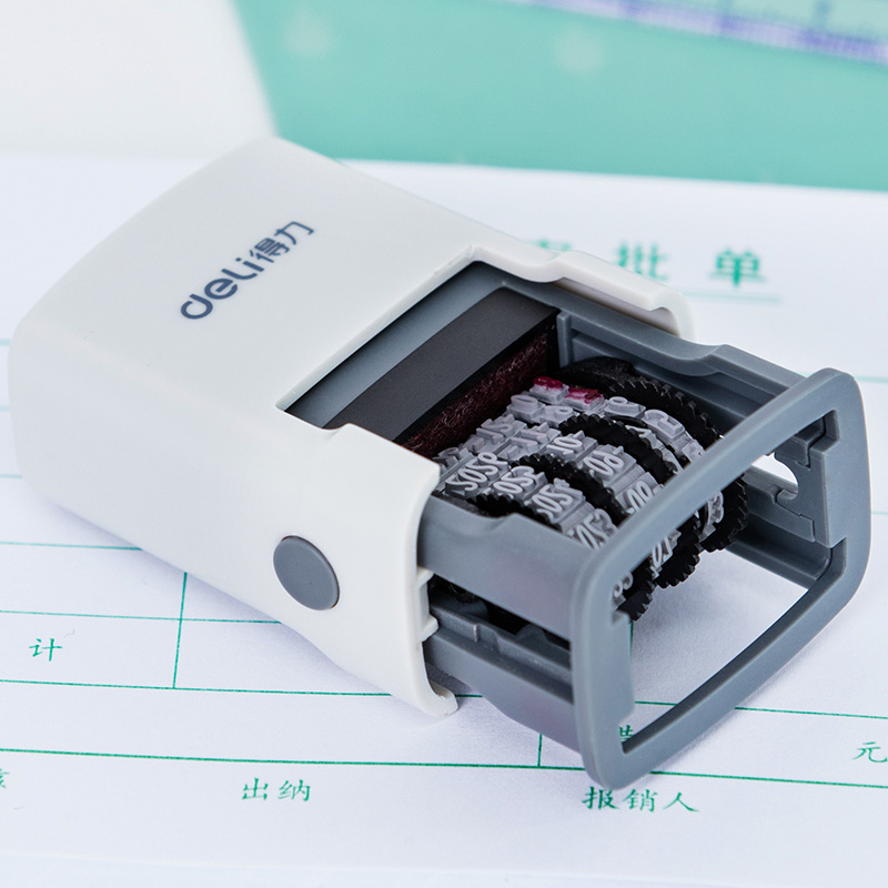 得力79951回墨印章 日期印 数字印章 号码印 可调年月日 生产日期 - 图3