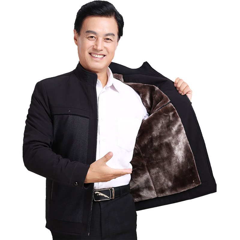 Winter thickened cotton jacket for middle-aged and elderly people