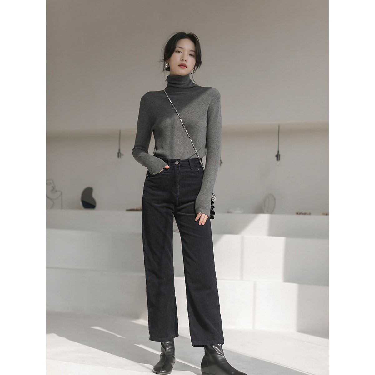 高领毛衣女秋冬洋气内搭羊毛针织衫修身堆堆领打底衫软糯百搭上衣,淘宝优惠券,粉丝福利购,淘宝优惠卷