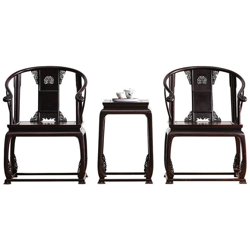 红木围椅非洲小叶紫檀皇宫椅三件套中式实木圈椅赞比亚血檀太师椅,淘宝优惠券,粉丝福利购,淘宝优惠卷