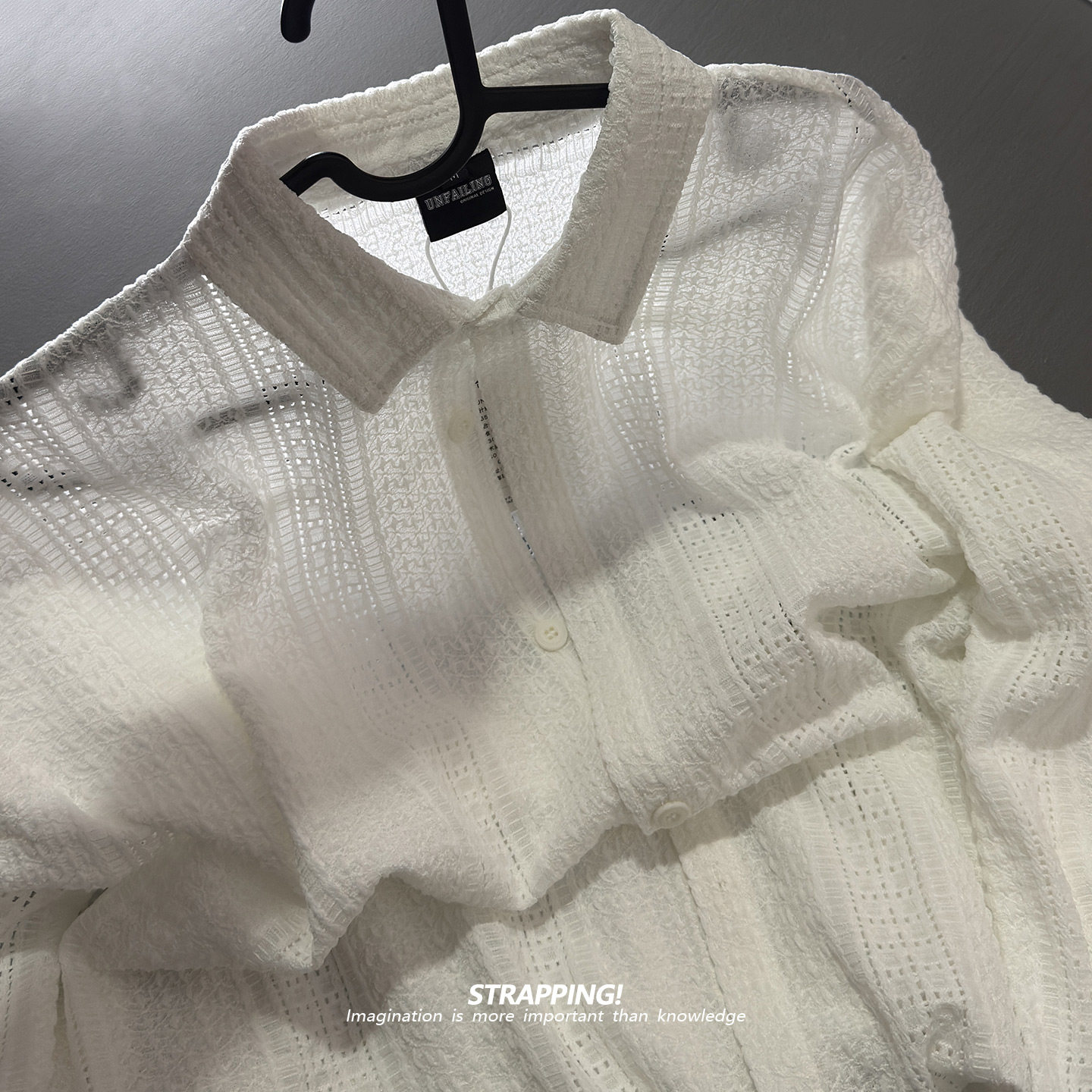 STRAPPING针织条纹涤纶咔叽长袖衬衫男女日系复古港风潮流街头,淘宝优惠券,粉丝福利购,淘宝优惠卷