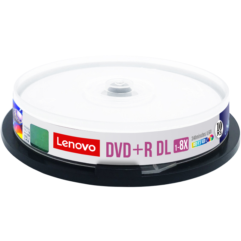 联想8.5G光盘DVD刻录盘DVD+R 8G光盘大容量D9空白光盘光碟8G光碟DL刻录光盘片DVD光盘可打印空白碟8.5G光碟 - 图0