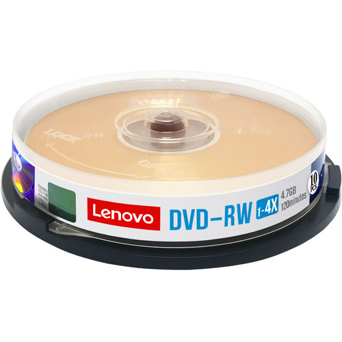 联想档案级可擦写dvd光盘DVD-RW可反复多次重复刻录4.7G空白刻录盘dvd可重写光盘空白dvd光盘台产10片桶装 - 图0