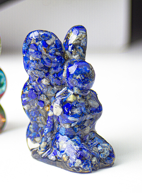 跨境天然水晶碎石滴胶办公室家居