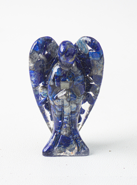 手工制作水晶碎石天使树脂+水晶