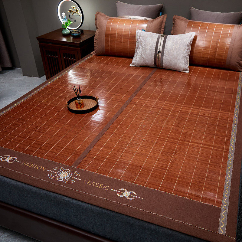 【推荐】凉席1.8米2米床双人竹席1.5米家用竹子可折叠冰丝席草席,淘宝优惠券,粉丝福利购,淘宝优惠卷