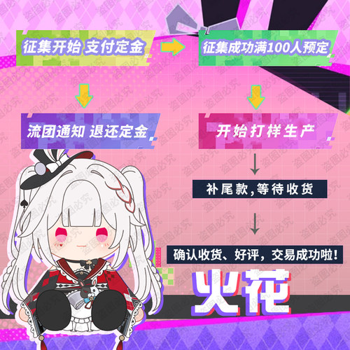 同人周边之火花花火Sparkle棉花娃娃礼物约40cm娃衣 - 图1