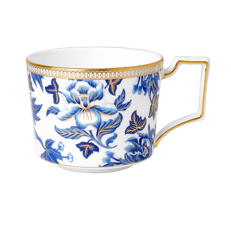 Wedgwood Hibiscus芙蓉系列骨瓷茶咖杯+WMF勺 欧式茶具咖啡具套装 - 图1