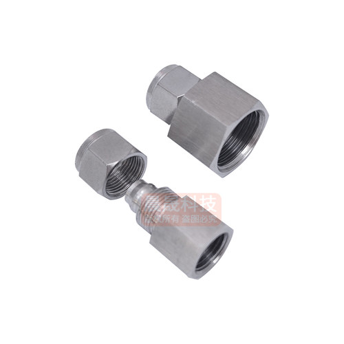 304不锈钢内丝快拧内牙直通PU气软管四氟管锁母式内螺纹快速接头 - 图1