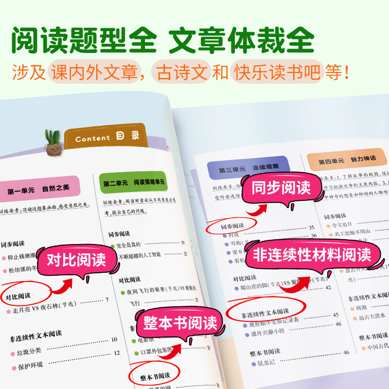 阅读要素单元测评三四五六年级上下册阅读理解专项训练书小学语文同步对比非连续性文本整本书小古文高分策略与技巧任务群阅读素养 - 图2