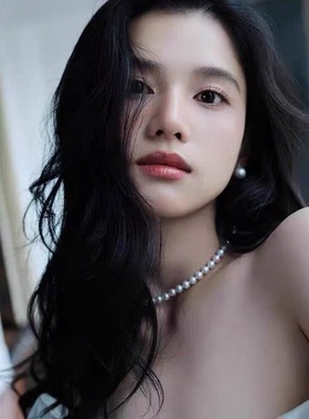 人造施家珍珠锁骨链女海秀儿