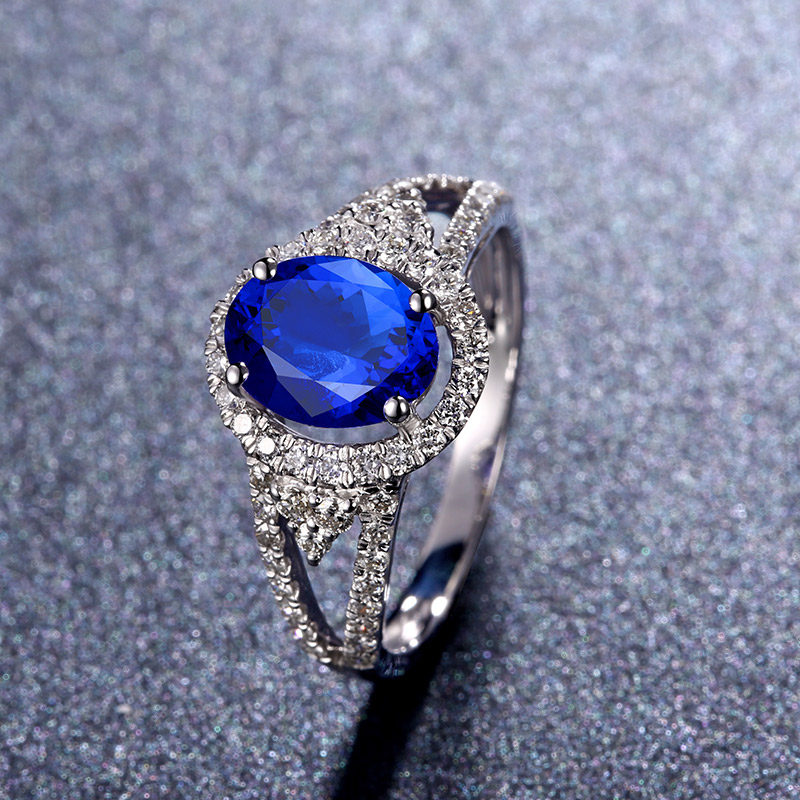 yngel /蜜安琪2.5克拉坦桑石戒指 蜜安琪珠宝手饰