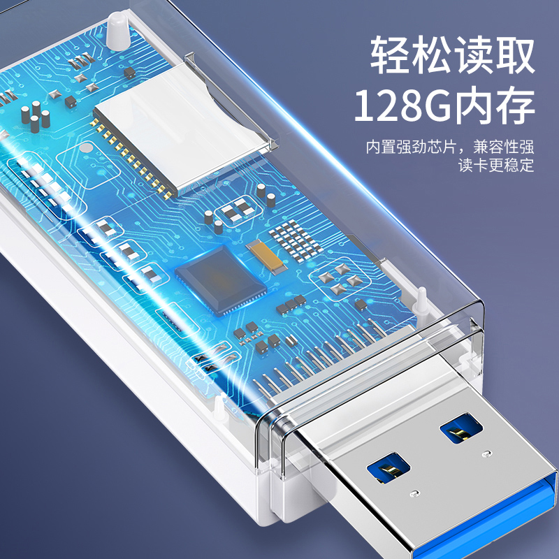 塔菲克usb3.0读卡器多合一万能高速sd卡转换器小型多功能u盘手机安卓通用单反相机内存tf大卡电脑车载二合一-图3